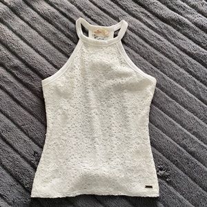 White Floral Hollister Tank Top